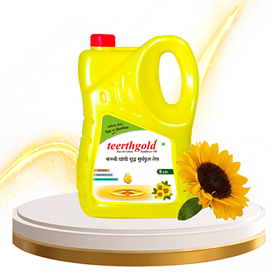 Teerthgold's Cold Pressed Sunflower Oil 5 Litre Pack