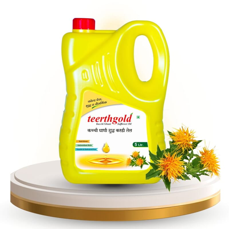 Teerthgold's Safflower (Kardi) Oil 5 Litre Teerthgold's Safflower (Kardi) Oil 5 Litre