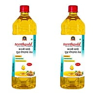 Teerthgold's Cold Pressed Groundnut Oil 2 Litre Pack Teerthgold's Cold Pressed Groundnut Oil 2 Litre Pack