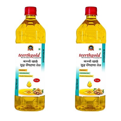 Teerthgold's Cold Pressed Groundnut Oil 2 Litre Pack
