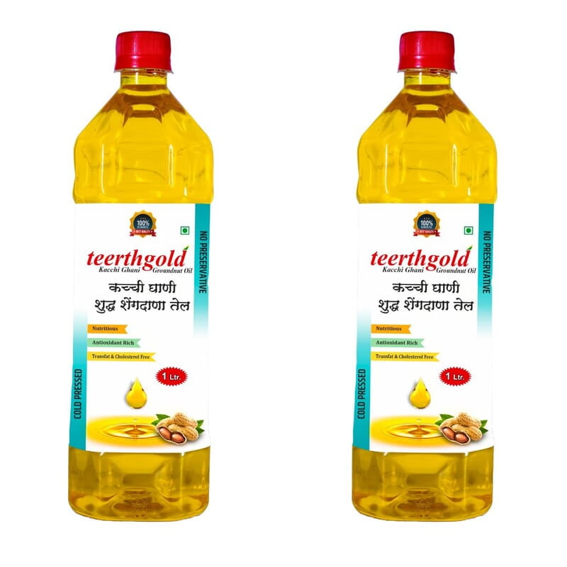 Teerthgold's Cold Pressed Groundnut Oil 2 Litre Pack Teerthgold's Cold Pressed Groundnut Oil 2 Litre Pack